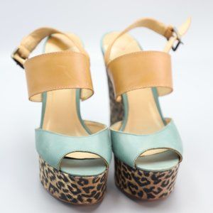 platforms, animal print and blue